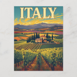  Toscaanse Wijngaard Travel Poster Briefkaart