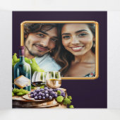 Toscaanse wijnmakerij All-in-One Huwelijksuitnodig Drieluik Uitnodiging (Binnenkant midden)