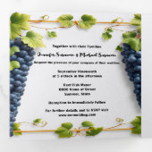 Toscaanse wijnmakerij All-in-One Huwelijksuitnodig Drieluik Uitnodiging (Binnenzijde eerst)