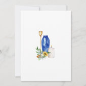 Toscaanse zonnebloem bruid ouders bruiloft gouden  kaart (Achterkant)