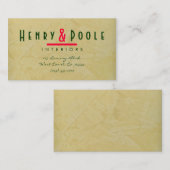 Toscan Sun Designer d'intérieur Carte de visite 00 (Devant / Derrière)