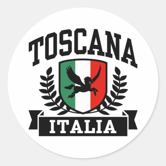 Toscana Ronde Sticker (Voorkant)