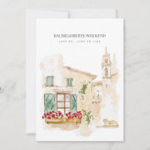 Toscane Aquarelle Bachelorette Weekend Invitation (Devant)