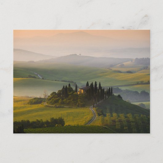 Toscane berglandschap op zonsopgang briefkaart (Voorkant)