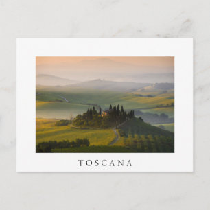 Toscane berglandschap op zonsopgang briefkaart