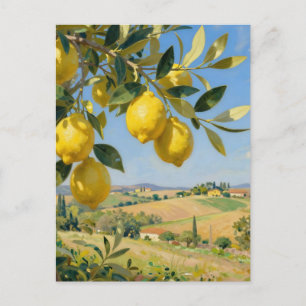 Toscane citroenboom landschap briefkaart