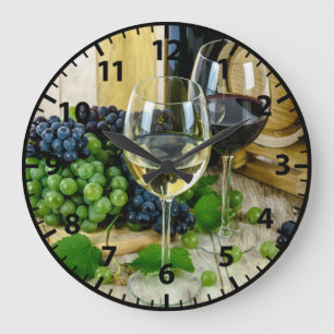 Toscane Druiven Wijn Acryl Keuken Wandklok Grote Klok