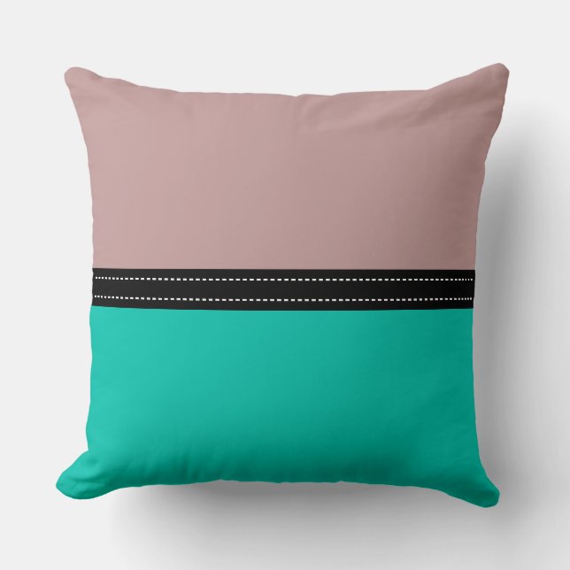 Toscane en Amazonite Solid Color Background Kussen (Voorkant)