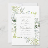 Toscane Eucalyptus Faire-part de mariage verdoyant (Devant)