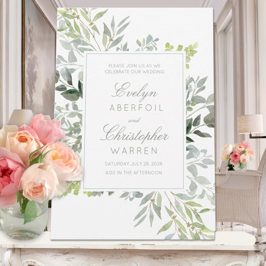 Toscane Eucalyptus Faire-part de mariage verdoyant
