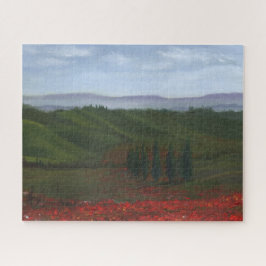 Toscane helpt impressionistische schilderende uitd legpuzzel