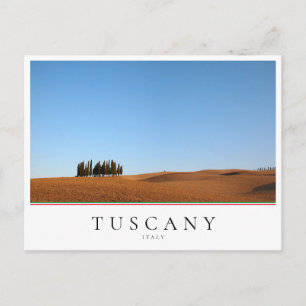 Toscane herfstlandschap met cypressie briefkaart