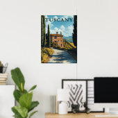 Toscane, idyllisch Italiaans platteland Poster (Thuiskantoor)