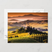 Toscane, Italiaanse landschapsfoto Briefkaart (Voorkant / Achterkant)