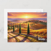 Toscane Italiaanse villa Briefkaart (Voorkant / Achterkant)