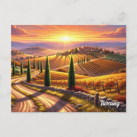 Toscane Italiaanse villa Briefkaart (Voorkant)