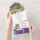 Toscane Italiaanse wijnmakerij lavendel Italië wij All In One Uitnodiging (Afscheurbaar)