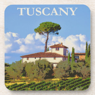 Toscane Italie Affiche Dessous de Verre