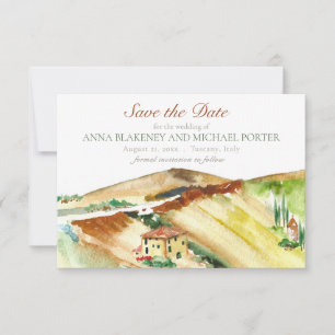 Toscane Italië Bewaar de datum Bestemming Huwelijk Save The Date