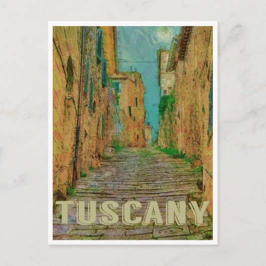 Toscane, Italie Carte postale Vintage voyage (Devant)