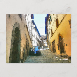 Toscane. Italië. Cortona. Briefkaart