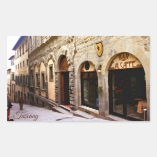 Toscane. Italië. Cortona. Rechthoekige Sticker
