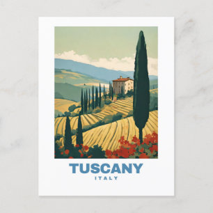 Toscane Italië Exotische Reis Retro Briefkaart