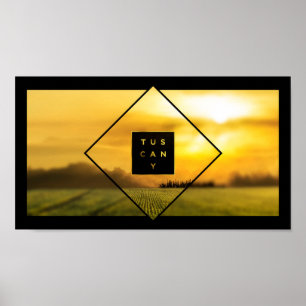 Toscane Italië - Fotografie van zonnekunst Poster