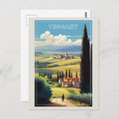  Toscane Italië Italiaans Dorp Retro Reizen Briefkaart (Voorkant / Achterkant)