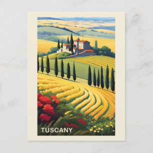 Toscane Italië Italiaanse Villa Retro Reis Oude St Briefkaart