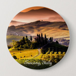 Toscane, Italië - landschapsfoto Ronde Button 4,0 Cm