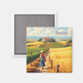  Toscane Italië platteland Magneet (Voorkant / Achterkant)