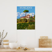 Toscane, Italie Poster Vintage voyage (Cuisine)
