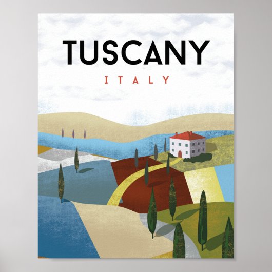 Toscane, italië, poster voor oldtimers (Voorkant)