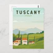 Toscane Italië Reis Kunst Briefkaart (Voorkant / Achterkant)