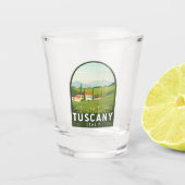 Toscane Italië Reis Kunst Shot Glas (Voorkant)