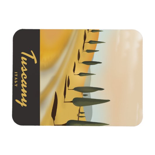 Toscane Italië — Reisposter in  stijl Magneet (Horizontaal)