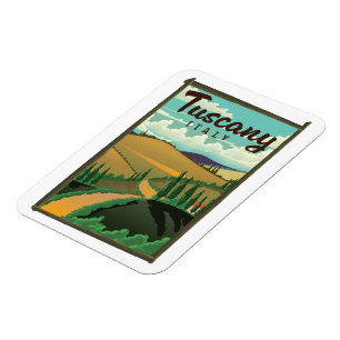 Toscane Italië reisposter Magneet