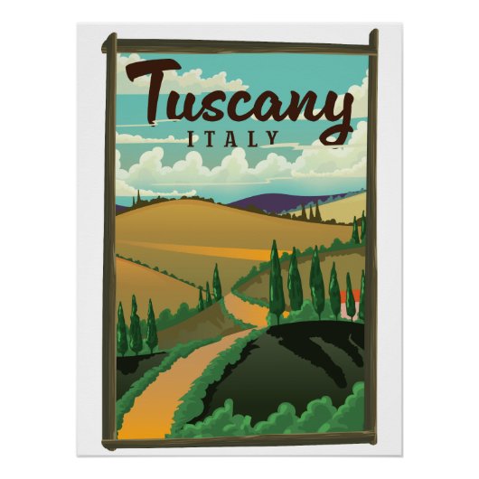Toscane Italië reisposter Perfect Poster (Voorkant)