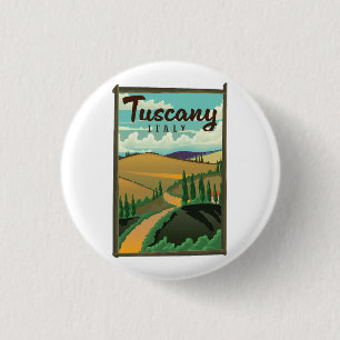 Toscane Italië reisposter Ronde Button 3,2 Cm