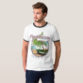 Toscane Italië reisposter T-shirt (Voorkant volledig)