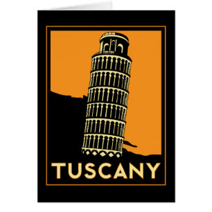 Toscane Italië retro art deco reisposter