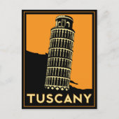 Toscane Italië retro art deco reisposter Briefkaart (Voorkant)