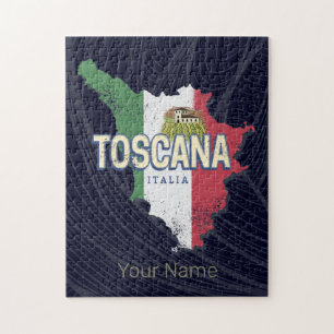 Toscane Italië Retro Regio kaart Fattoria Legpuzzel