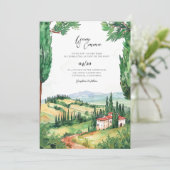 Toscane Italië Villa Bruiloft Bestemming Kaart (Staand voorkant)