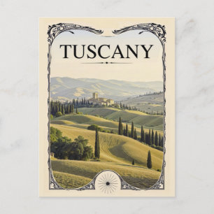 Toscane Italië Villa Vineyard Travel Briefkaart