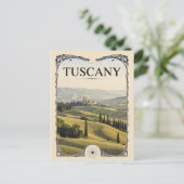  Toscane Italië Villa Vineyard Travel Briefkaart (Staand voorkant)