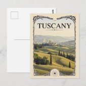  Toscane Italië Villa Vineyard Travel Briefkaart (Voorkant / Achterkant)