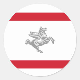Toscane, Italië vlag Ronde Sticker