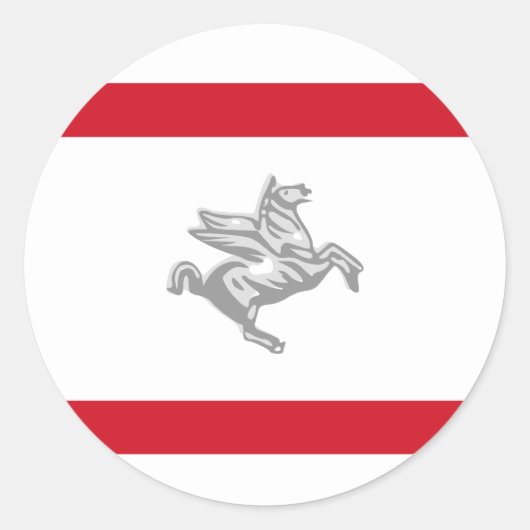 Toscane, Italië vlag Ronde Sticker (Voorkant)
